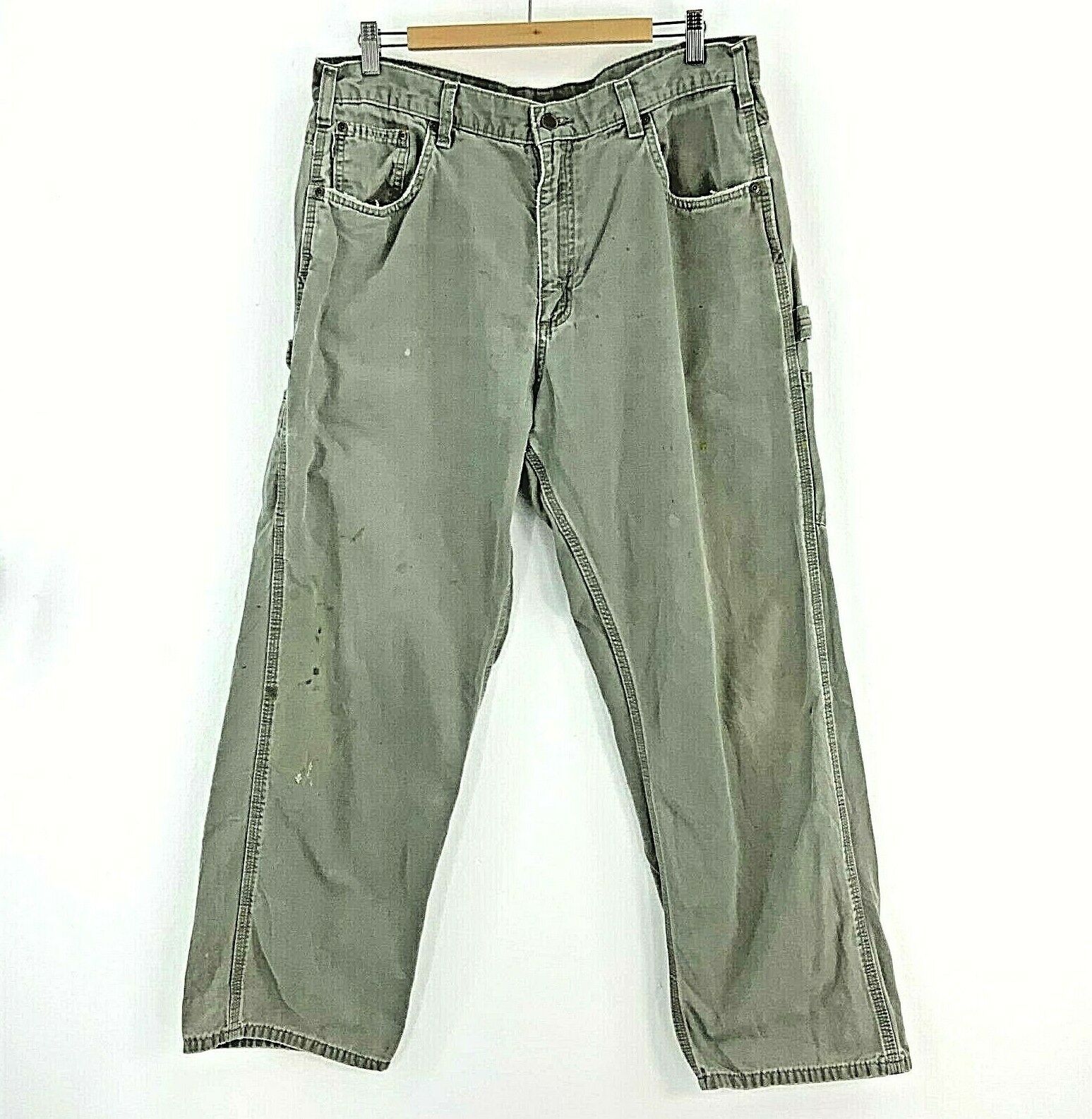 Carhartt Light Gray Carpenter Cargo Pant Size 36x29