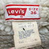 Levi Strauss Sherpa Lined Button Up Dark Wash Blue Denim Jacket Size 36