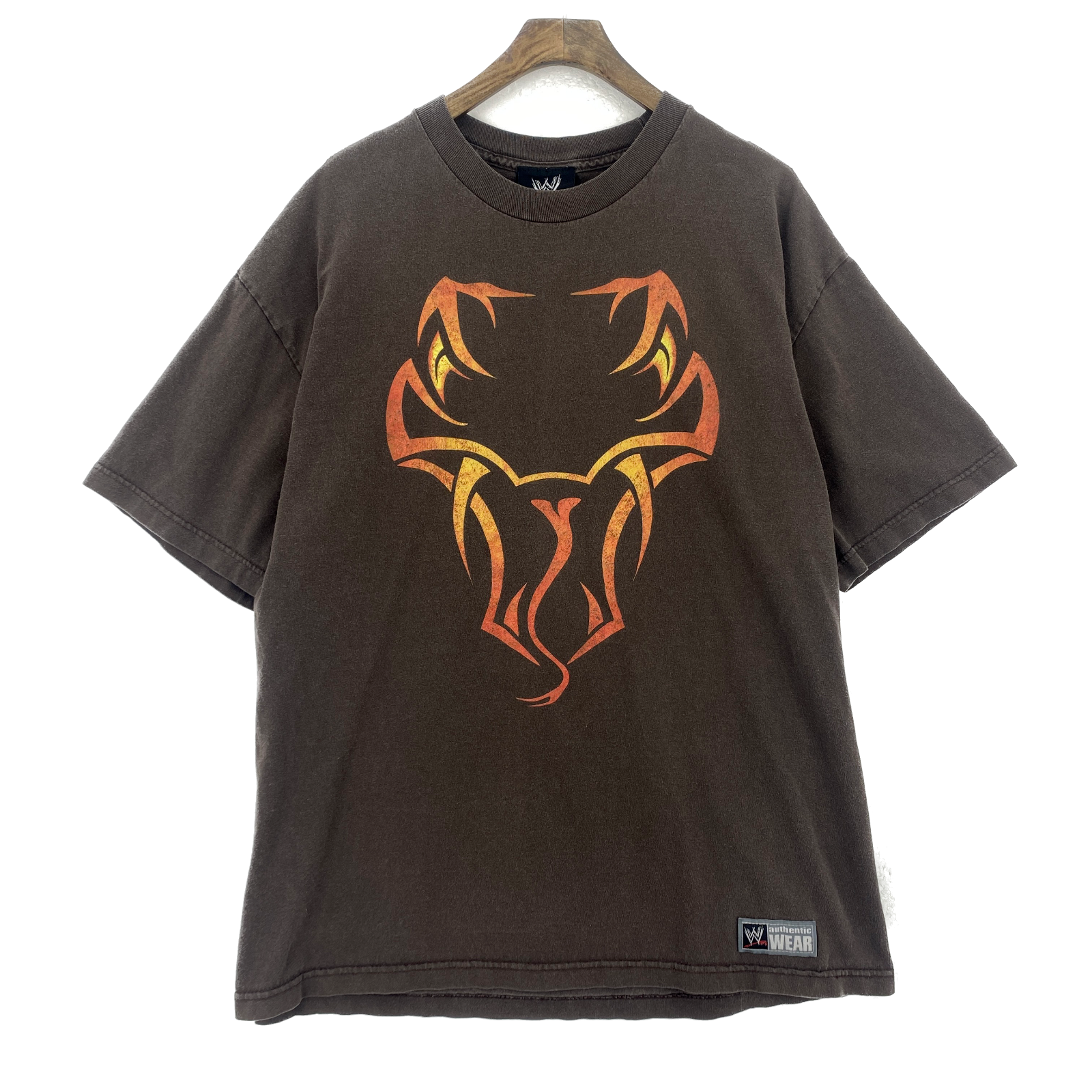 Wrestling WWE Randy Orton Rko Logo Graphic Print Brown T-shirt Size XL
