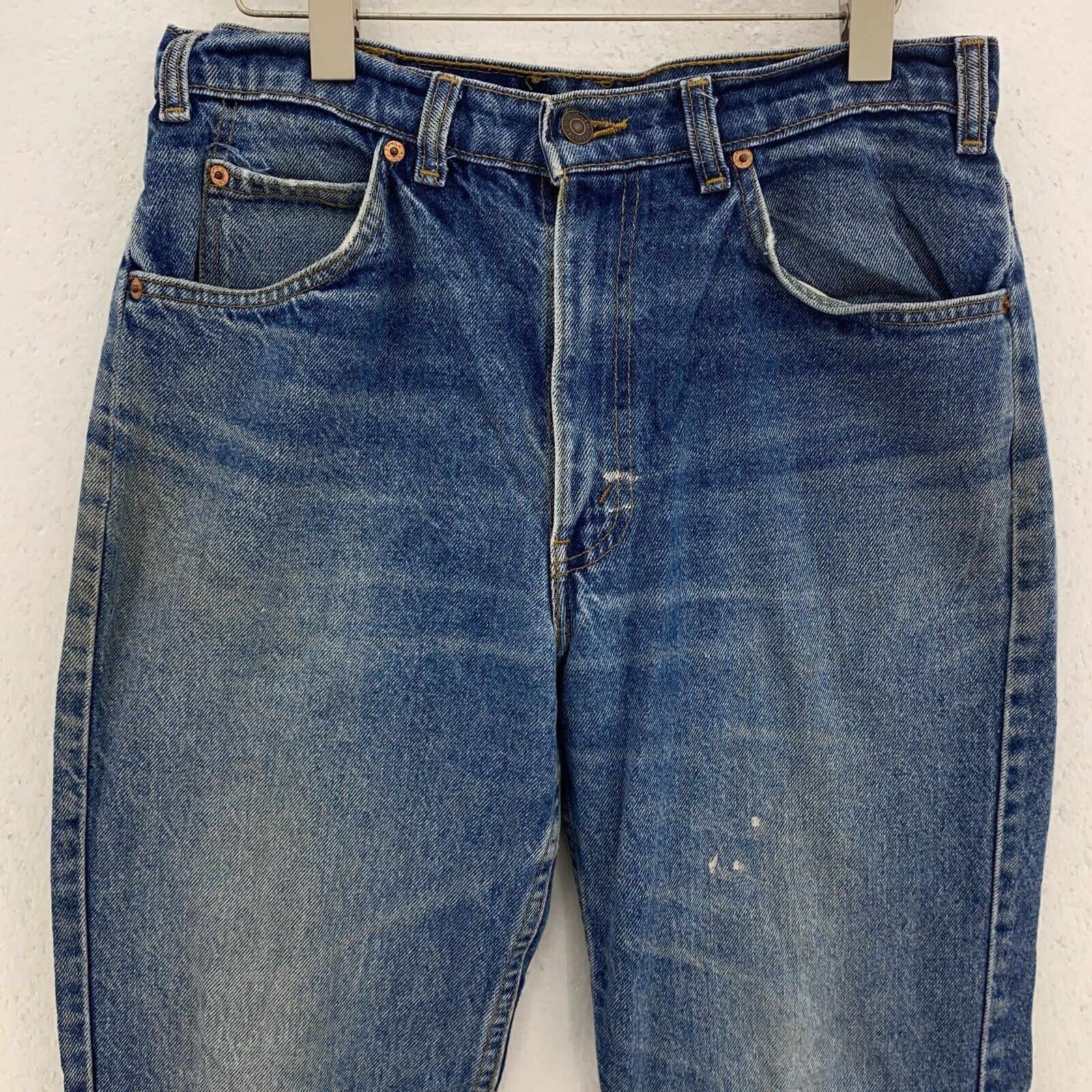 Levi Strauss 619 Orange Tab Blue Light Wash Jeans Size 32 Straight Leg