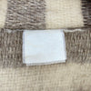 Vintage Beige Striped Double Pocket Flannel Button Up Shirt Size M