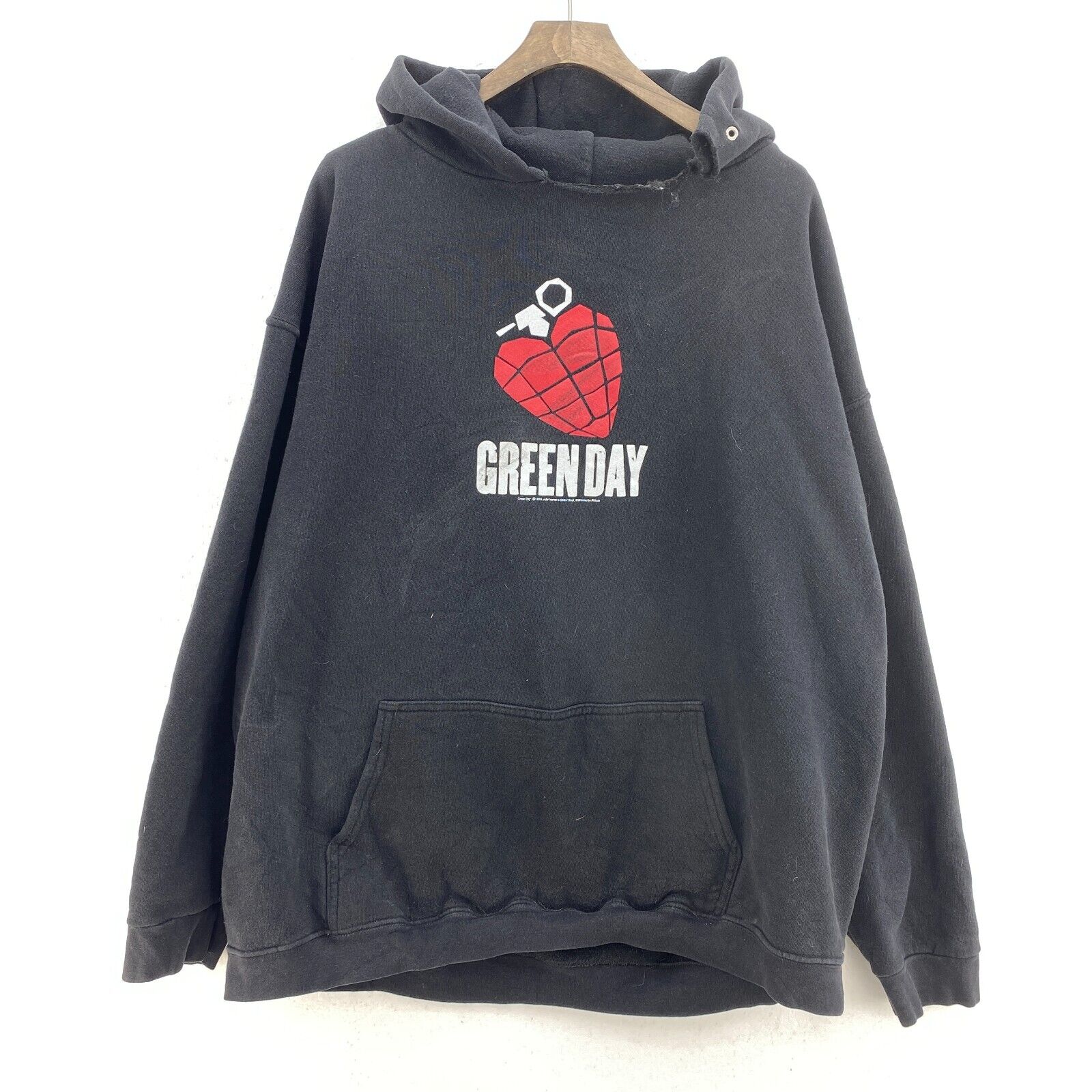 Green Day 2004 Rock Band American Idiot Black Hoodie Size XL