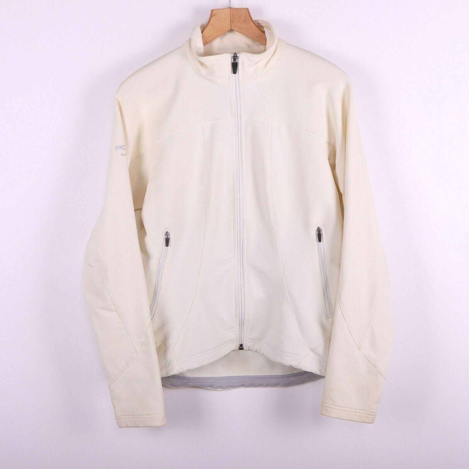 Nike ACG Nylon White Jacket Full Zip Size S Stretch