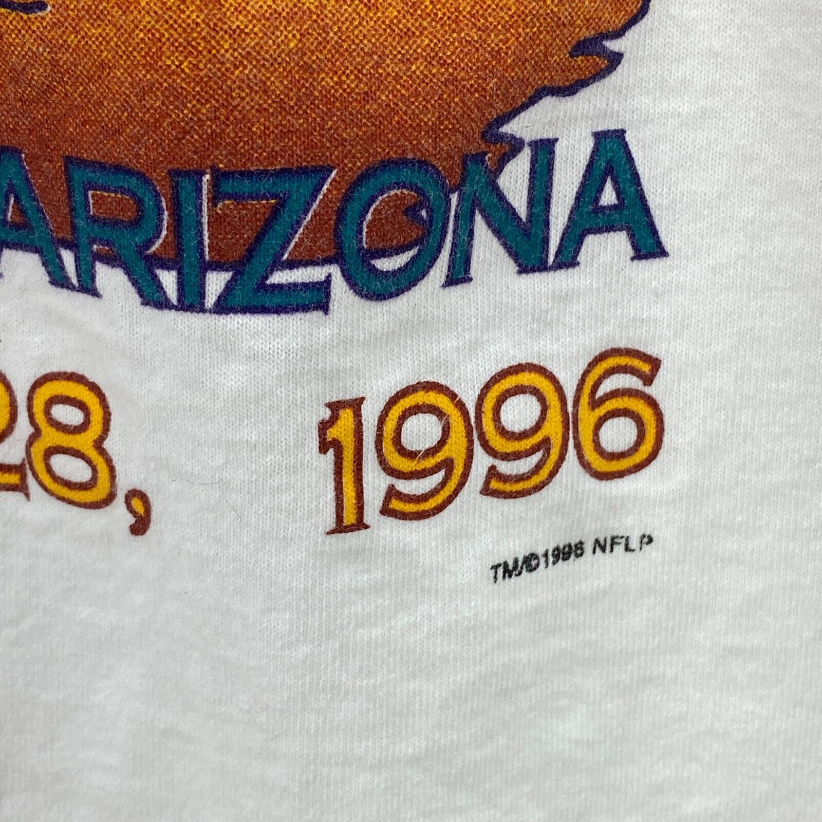 Super Bowl Pittsburgh Steelers Dallas Cowboys 1996 NFL White T-shirt Size XXL