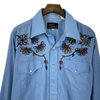 Vintage Champion Western Blue Snapped Shirt Size M