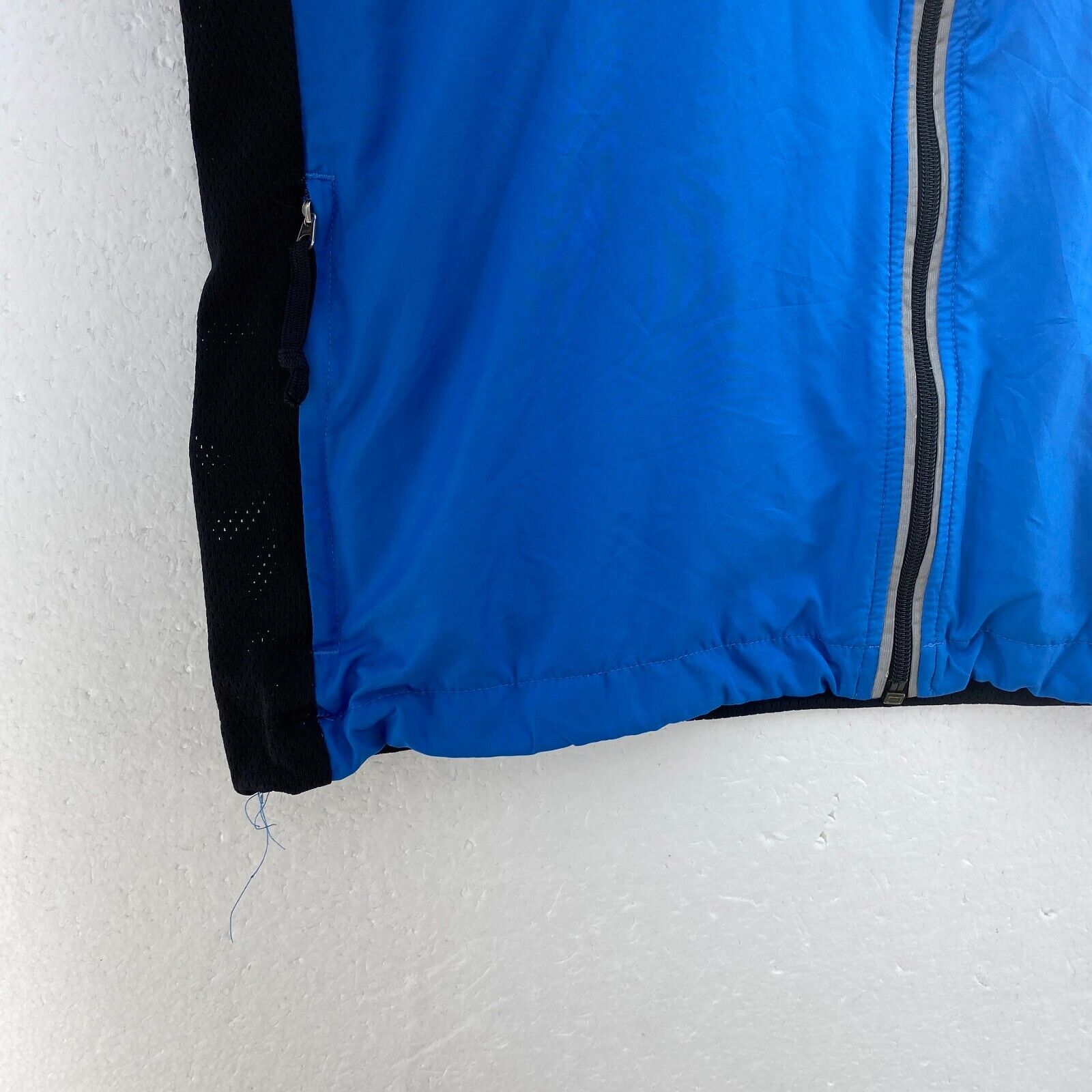Vintage Nike Swoosh Logo Full Zip Blue Vest Jacket Size L