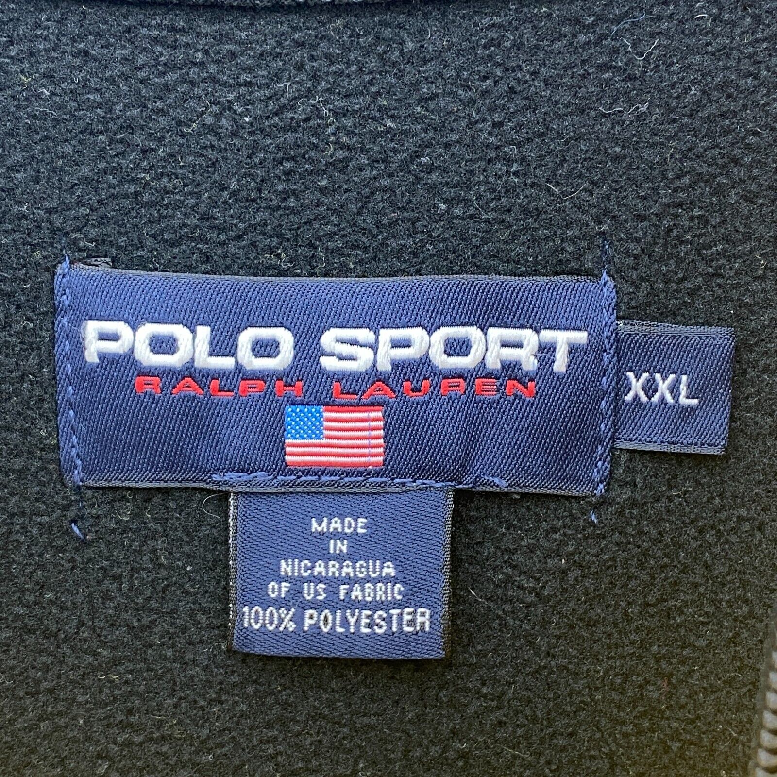 Ralph Lauren Polo Sport Quarter Zip Yellow Fleece Jacket Size XXL