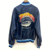 Good Year Bloomer Eagle Logo Snapped Bomber Navy Blue Jacket Size M