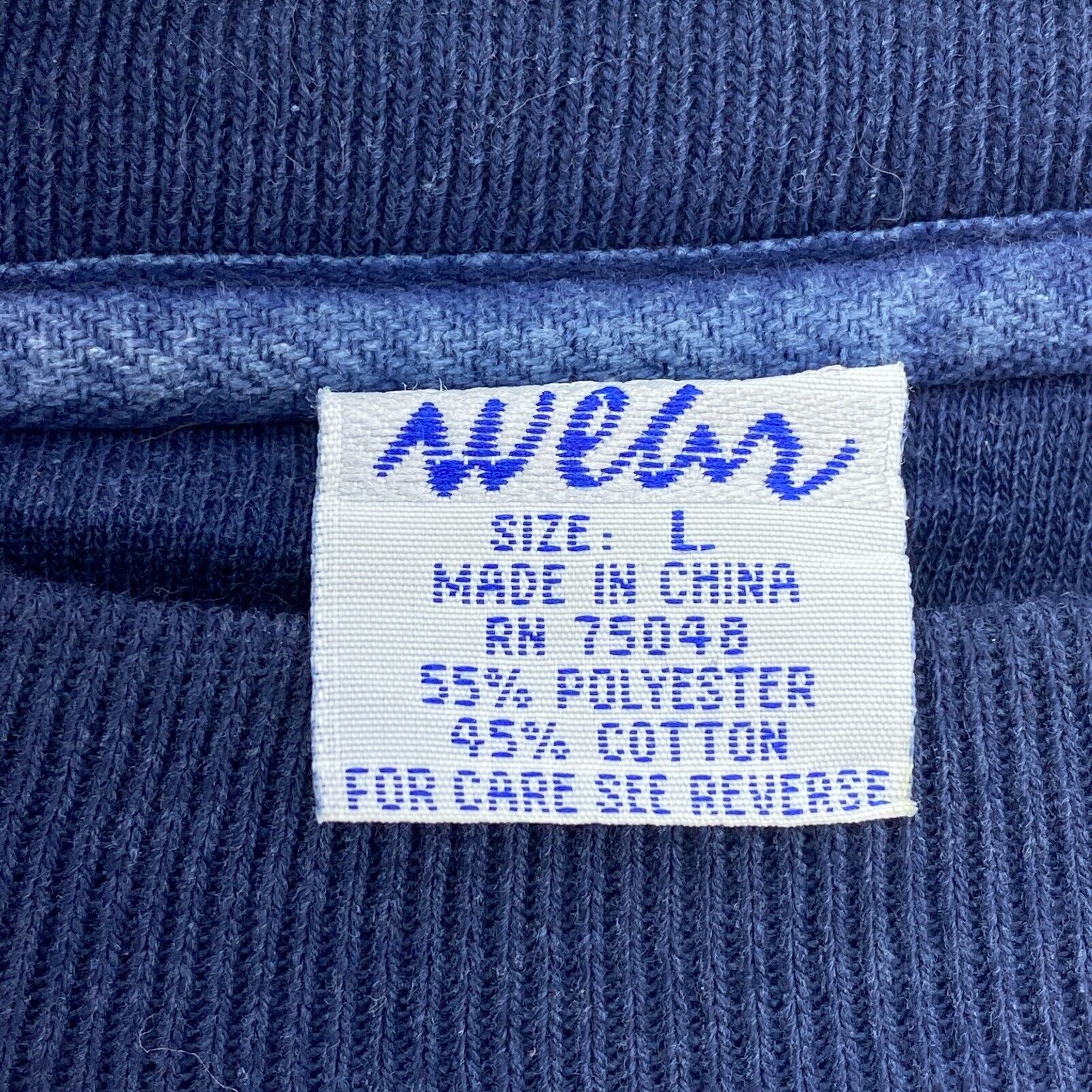 Yale University Logo Navy Blue Crew Neck Sweatshirt Size L