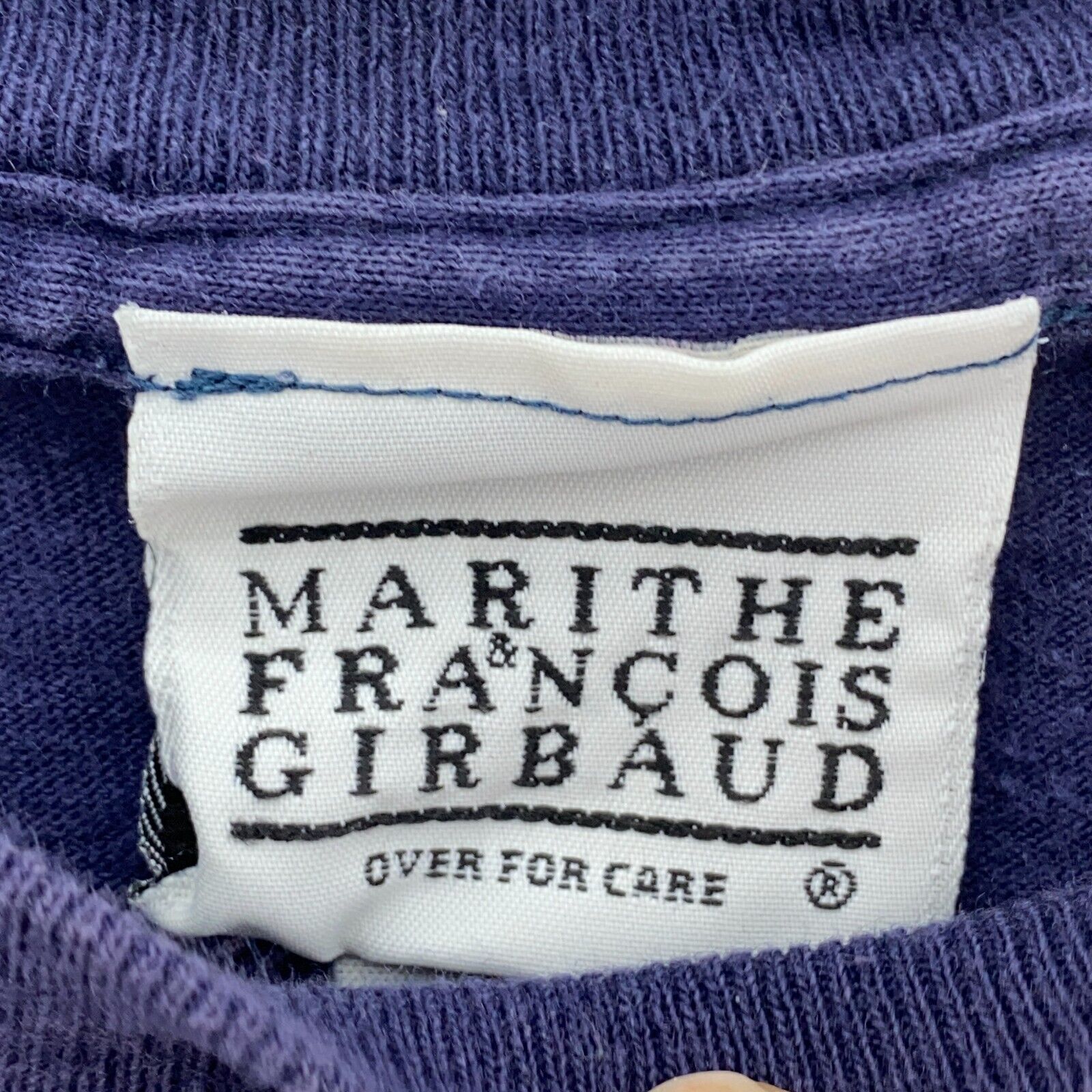 Marithé et François Girbaud Psychedelic Graphic T-shirt Size L Blue