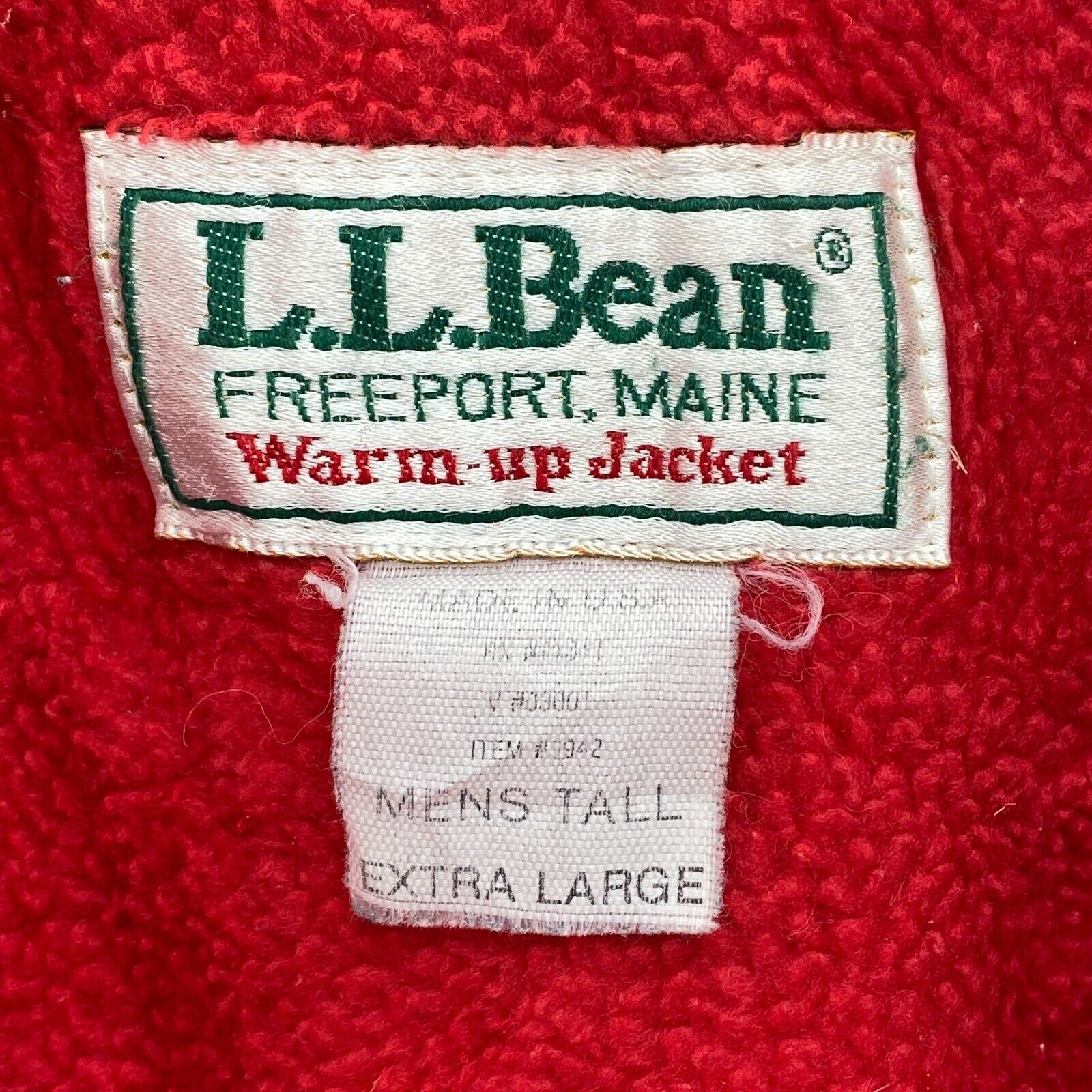 L.L Bean Blue Jacket Fleece Lined Size XL Full Zip Up