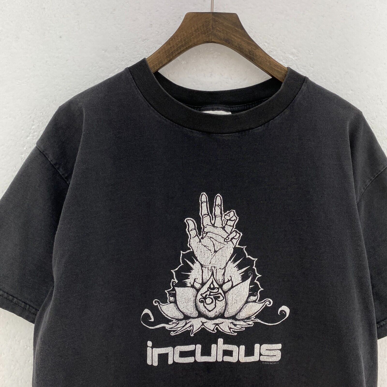 Incubus Logo Rock Band 2000 Black T-shirt Size L Tee