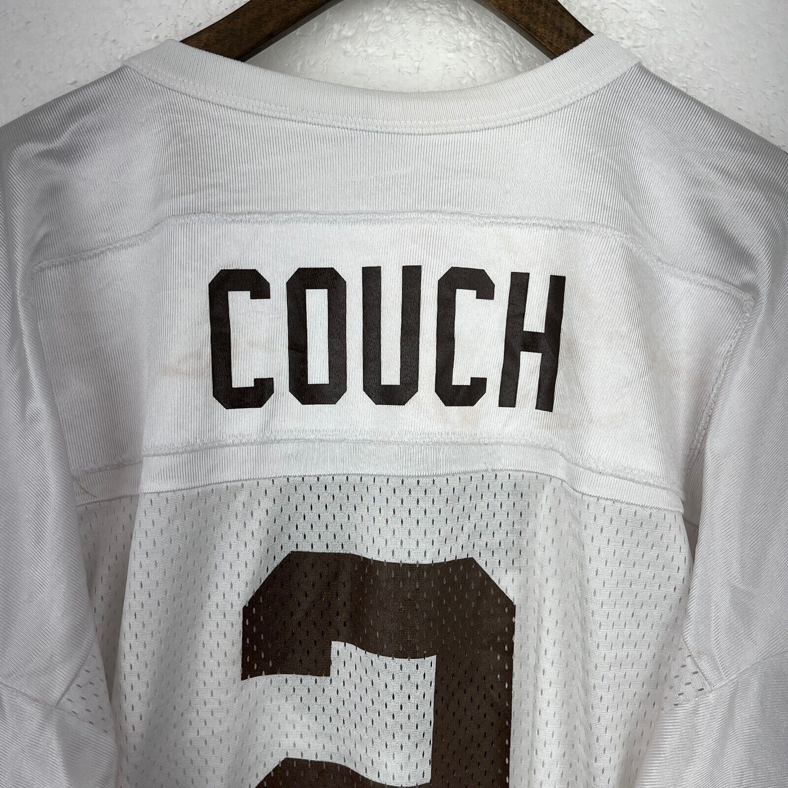 Vintage Champion White Mesh Jersey #2 Couch Size XL
