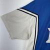Vintage Nike Swoosh Logo Snapped Blue T-shirt Size XL