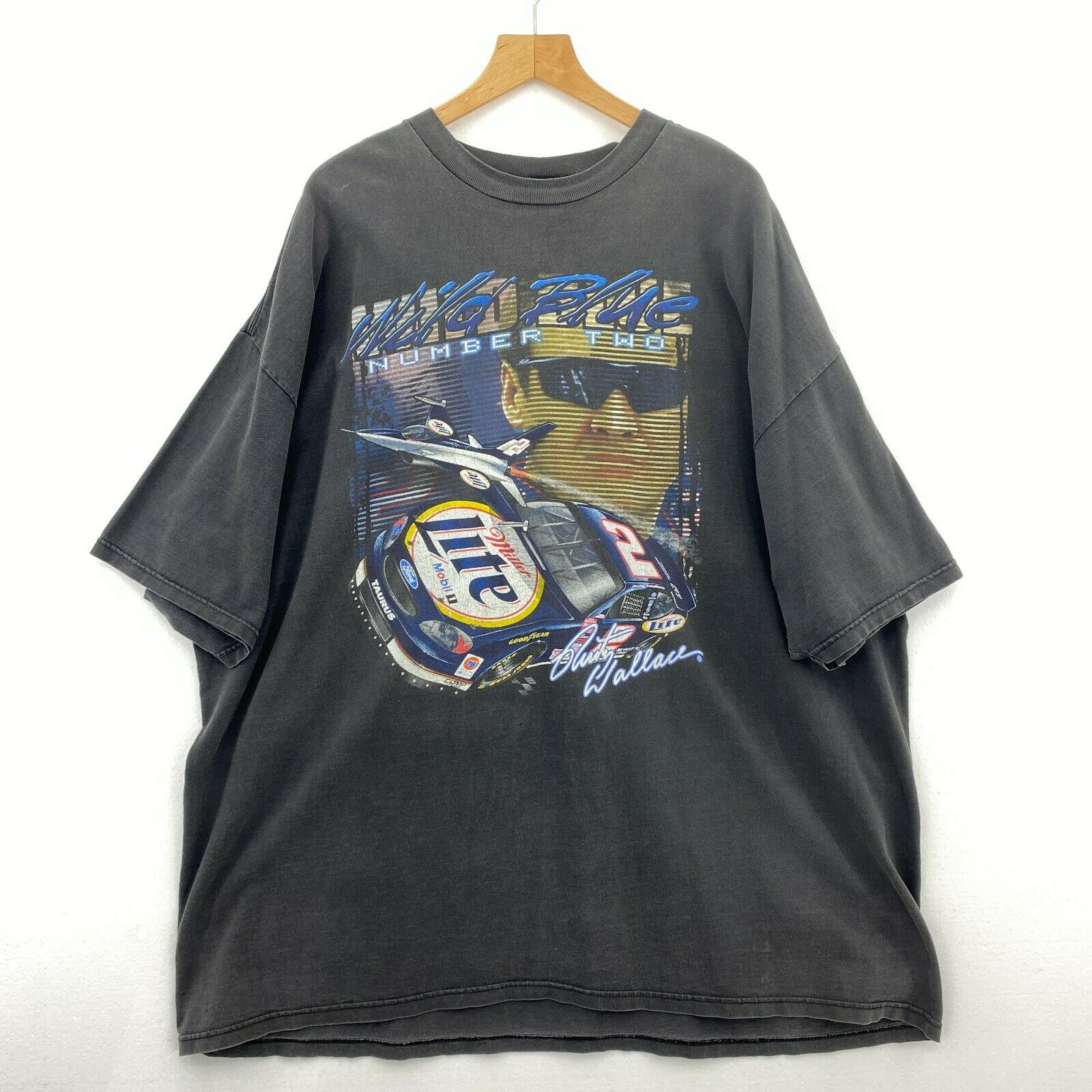 #2 Rusty Wallace Vintage Nascar Racing Chase T-shirt Black Size 2XL Cars