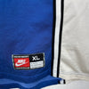 Vintage Nike Swoosh Logo Snapped Blue T-shirt Size XL