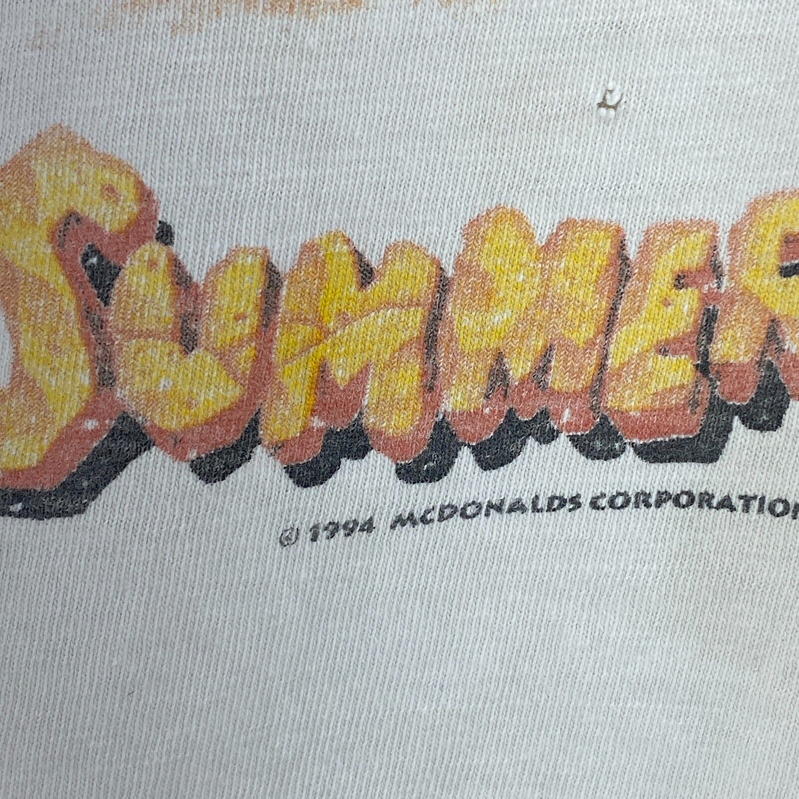 The Flintstones Summer 1994 Roc Donalds Mc Donalds Parody White T-shirt Size XL