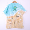 Liquid Blue Aquatic Turtle Beach Tie-Dye T-Shirt Size L 1996 Single Stitch