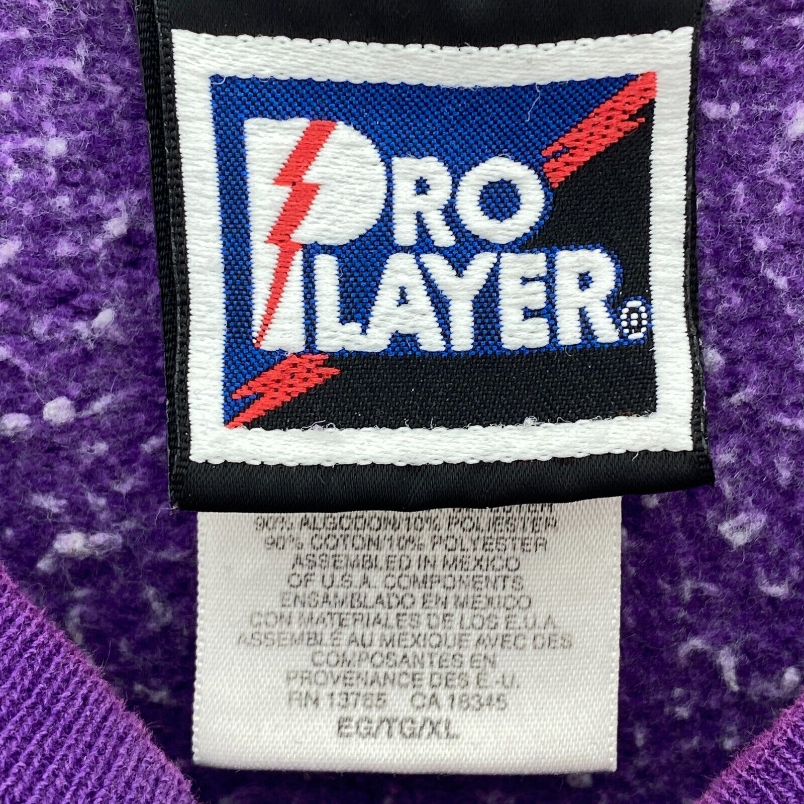 Pro Player Minnesota Vikings NFL Vintage Purple Sweatshirt Size XL