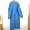 Levi Strauss Medium Wash Corduroy Collar Long Button Up Denim Jacket Size L
