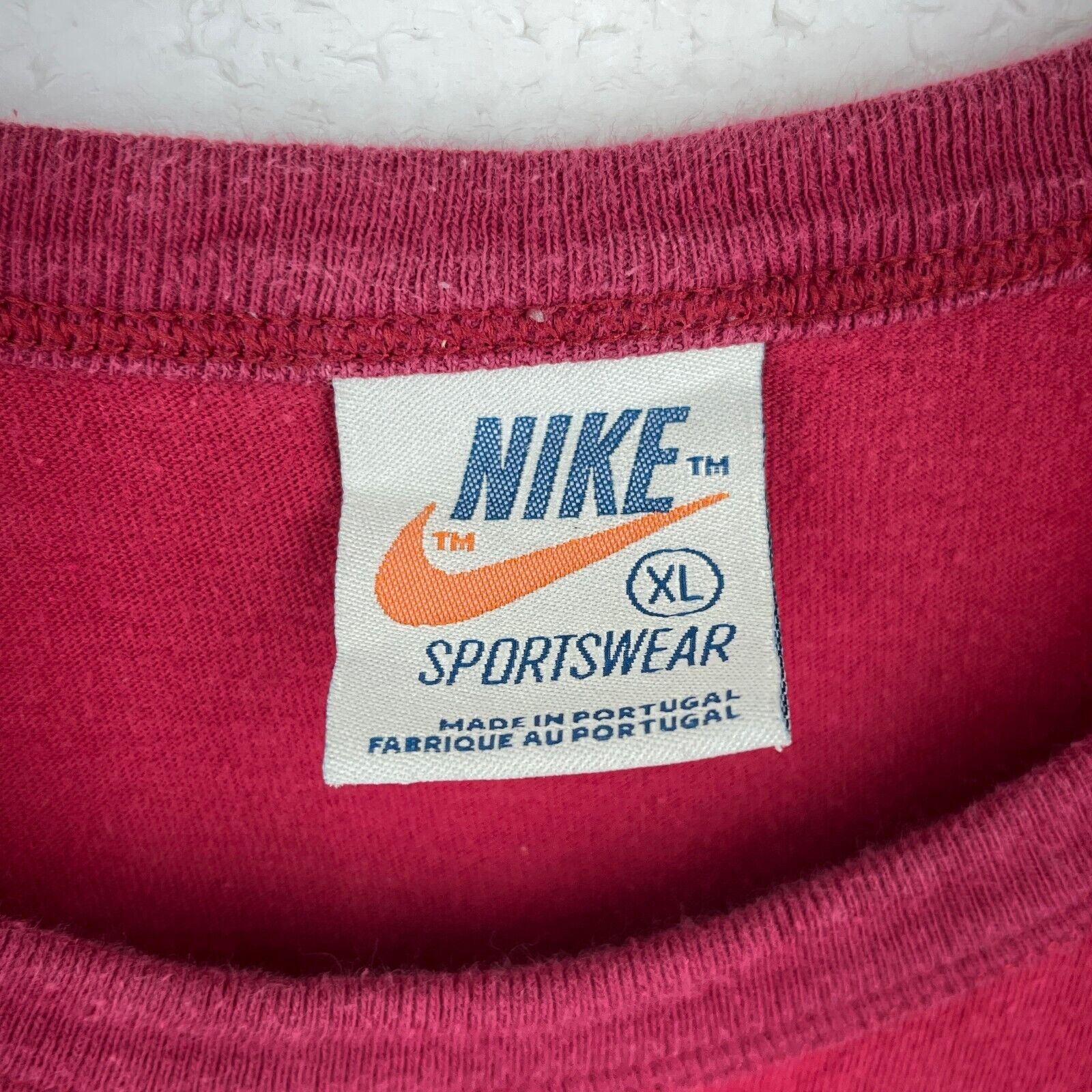 Vintage Nike The Athletic Department Burgundy Red T-shirt Size XL