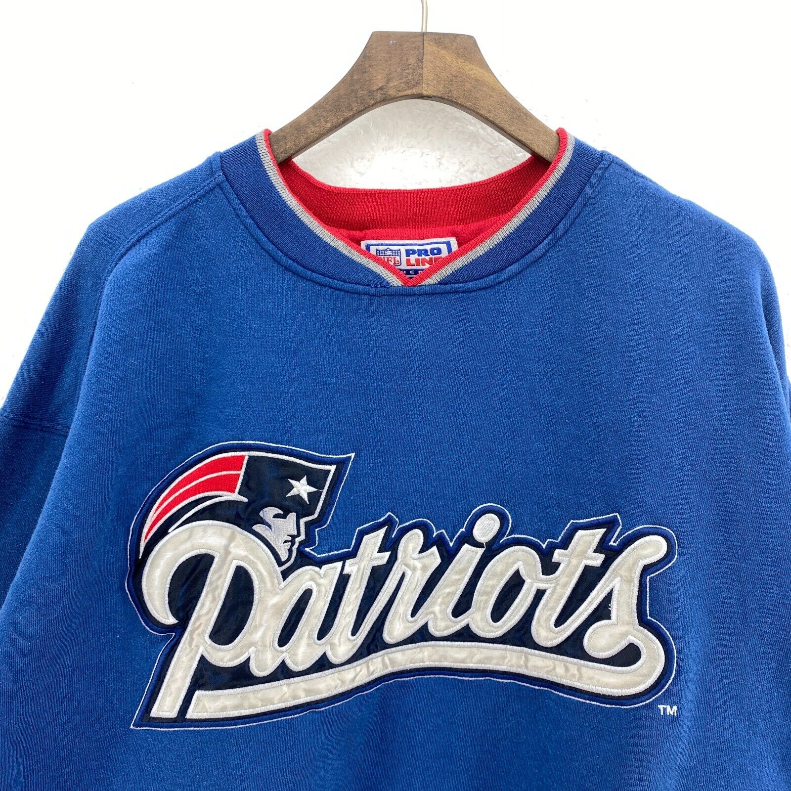 Starter Pro Line New Englands Patriots NFL Blue Sweatshirt Size L