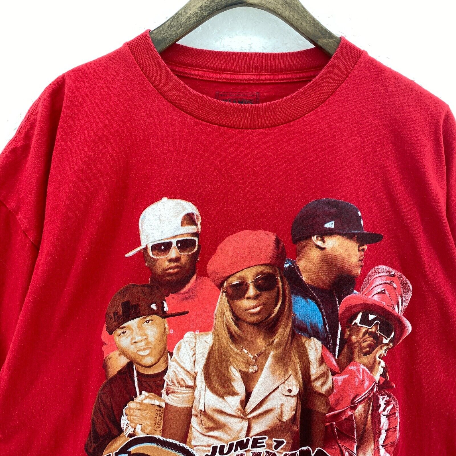 Vintage June 7 Summer Jam 2009 Giants Stadium Red T-shirt Size XL
