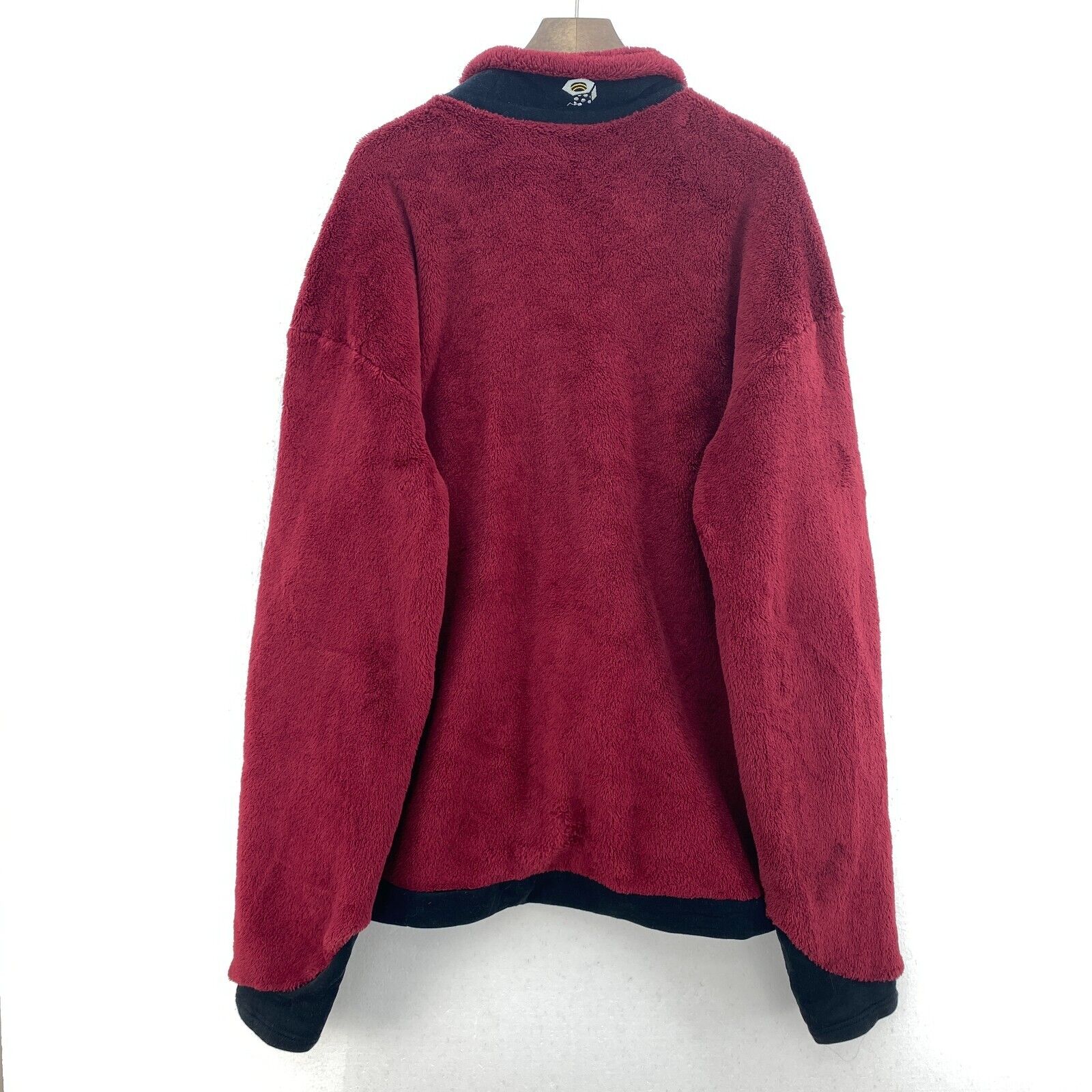 Vintage Mountain Hard Wear Red Fleece Deep Pile Burgundy Full Zip