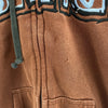 Blind Spell Out Full Zip Brown Hoodie Size S