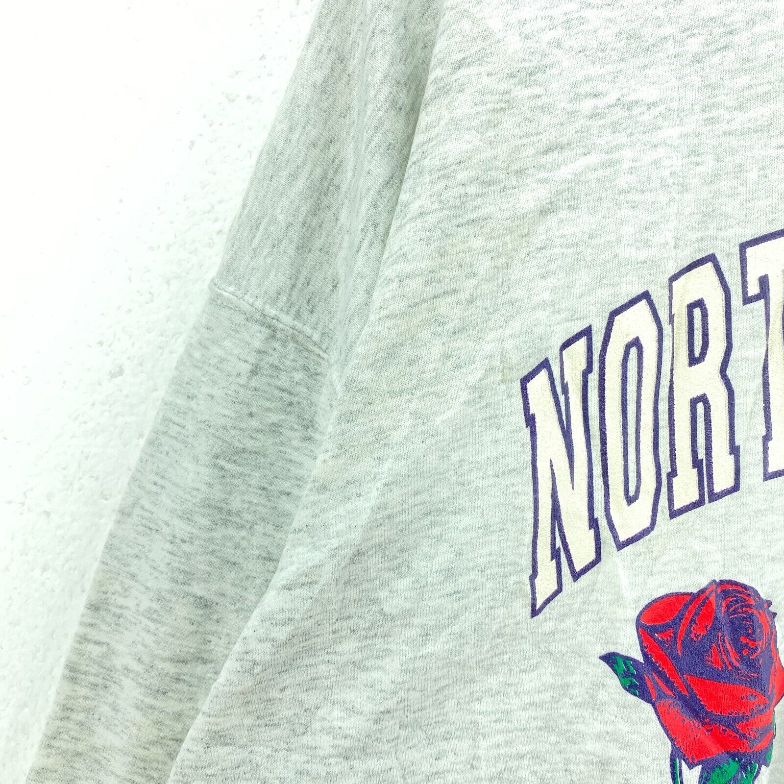 1996 Rose Bowl Northwestern NCAA Futboll Heathered Gray Sweatshirt Size XL
