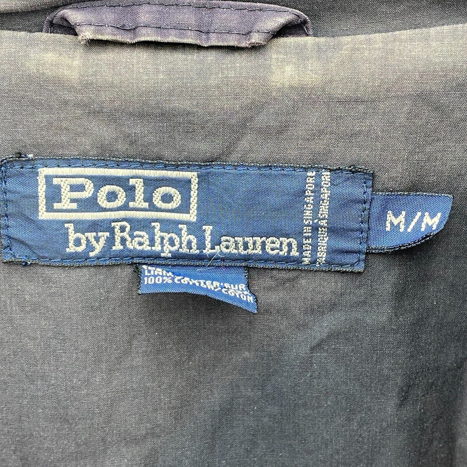 Polo By Ralph Lauren Logo Size M Full Zip Purple Hooded Jacket Size M