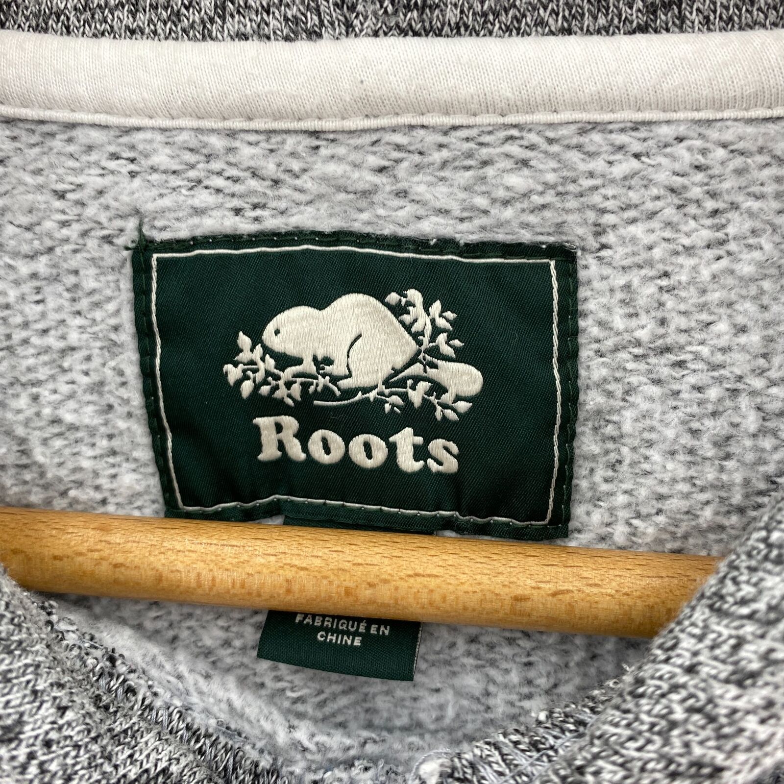 ROOTS Men's Gray Salt And Pepper Hoodie