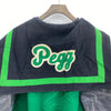 Vintage Varsity College Snapped Cheerleader Green Black Jacket Size M