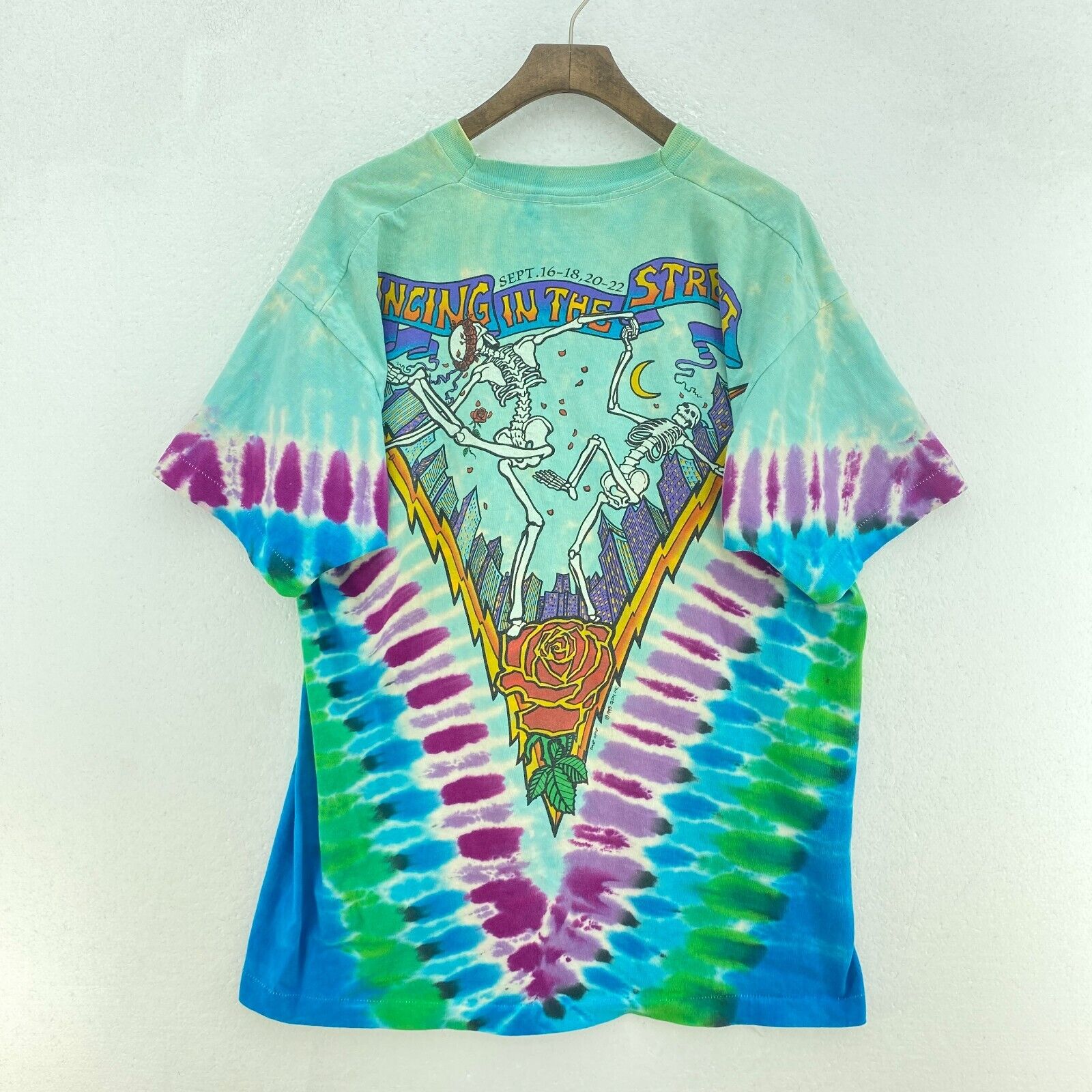 Liquid Blue New York City The Grateful Dead Blue Tie Dye T-shirt Size XL