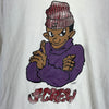Vintage J.Crew 1992 Drewing Rapper Skate White T-shirt Size S Single Stitch