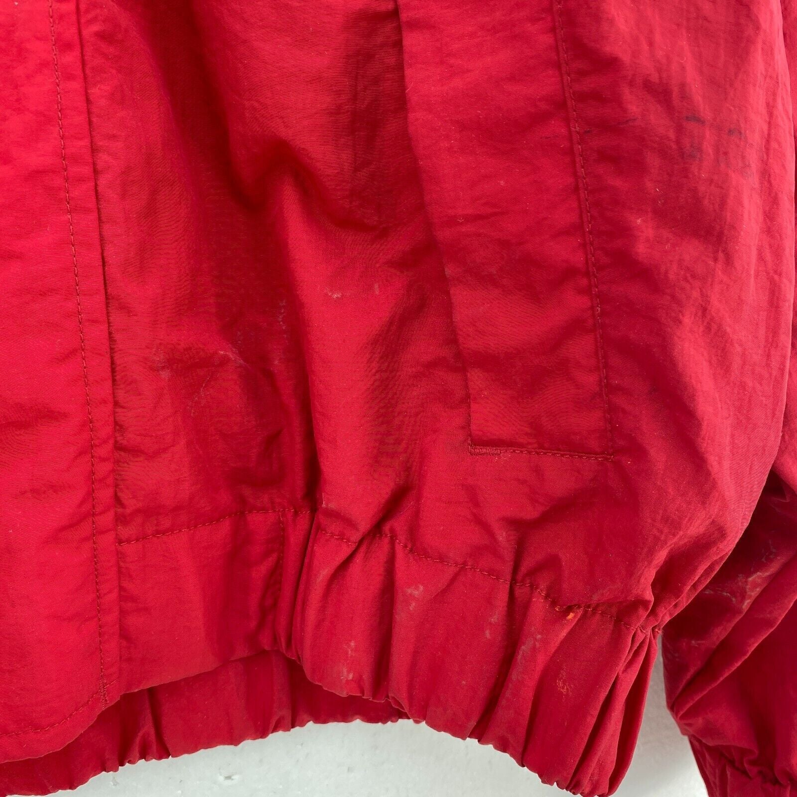 Tommy Hilfiger Vintage Red Windbreaker Hooded Jacket Size M Full Zip Up