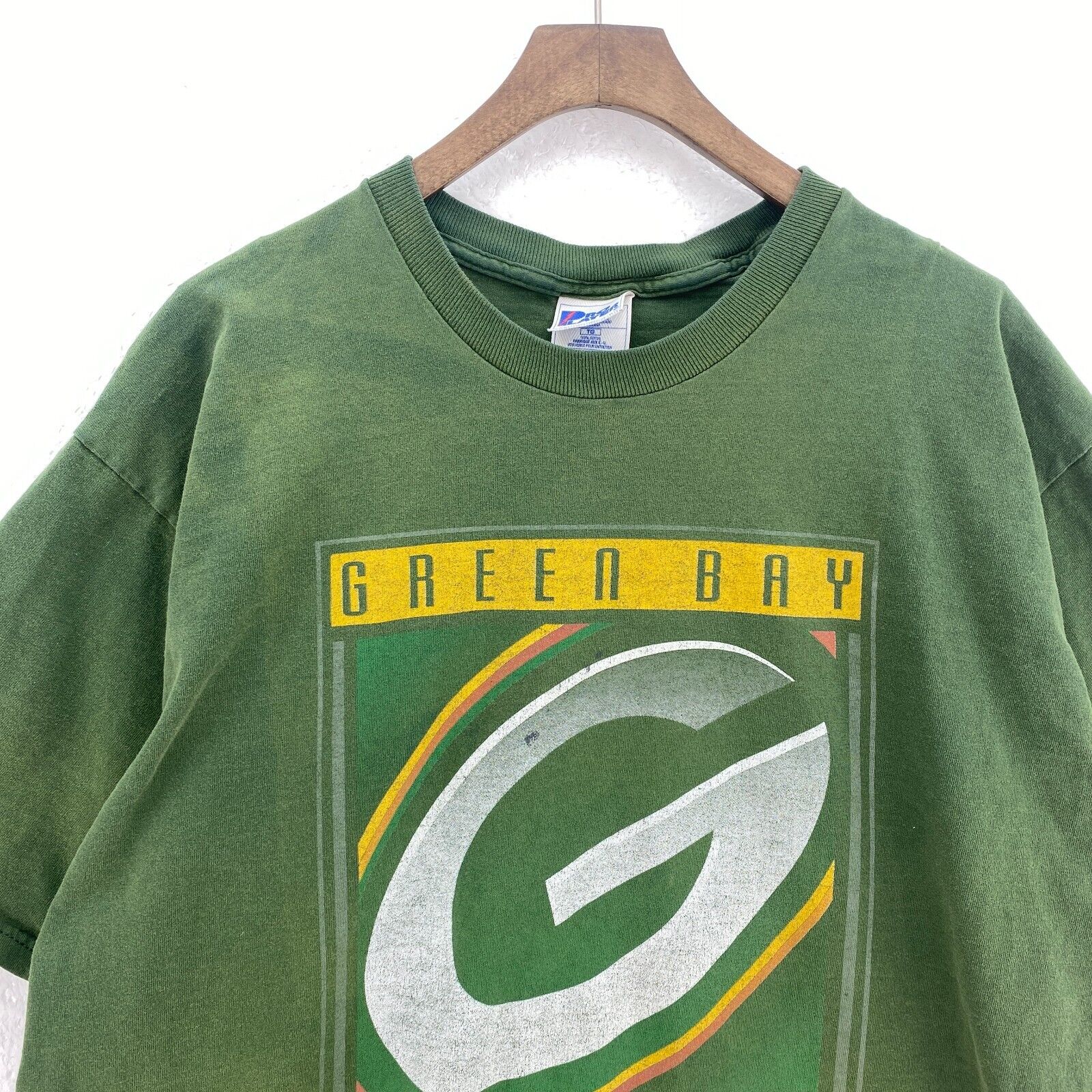 Vintage Pro Player Green Bay Packers NFL Green T-shirt Size XL