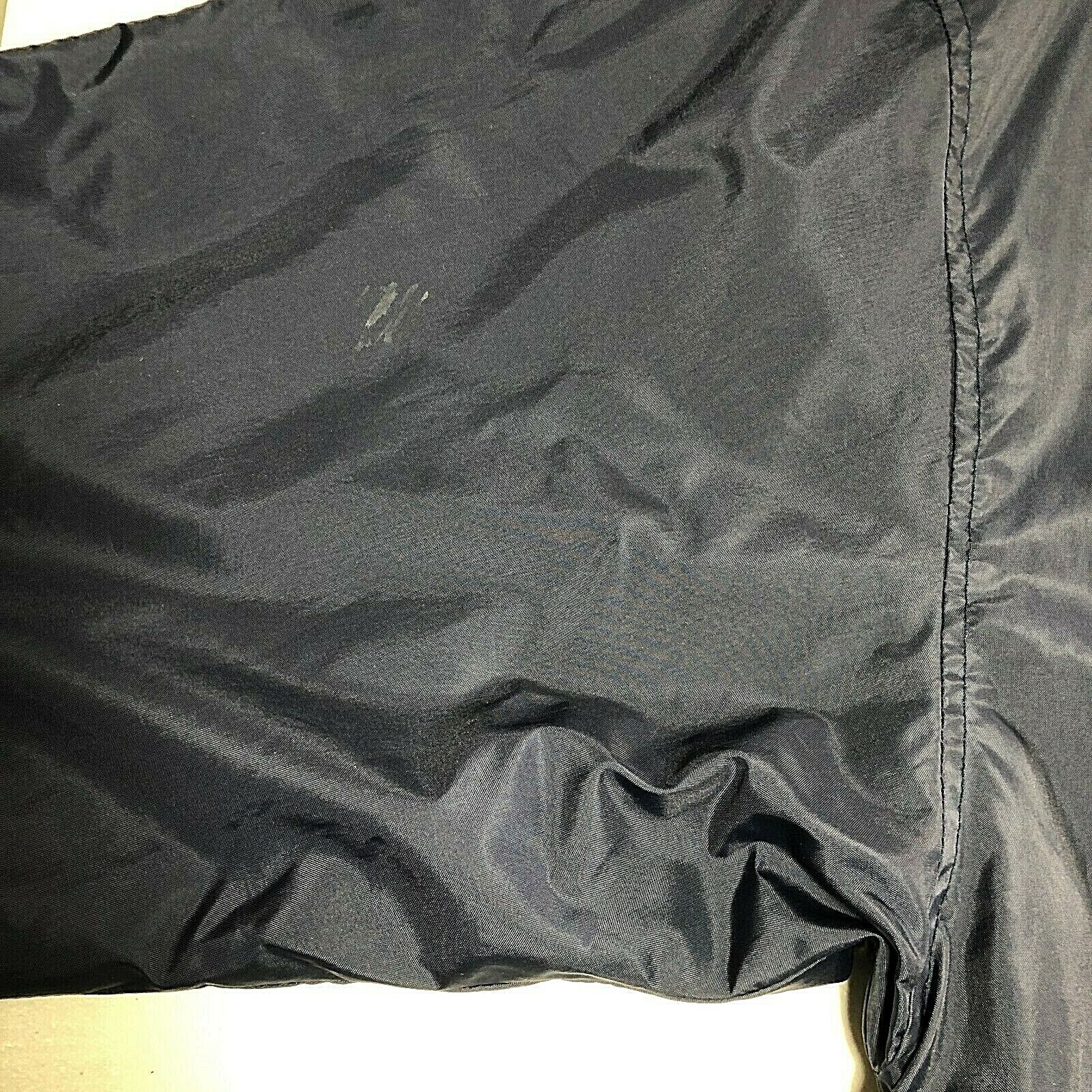 Adidas Original Blue Mid-length Nylon Jacket Full Zip Hooded Size M