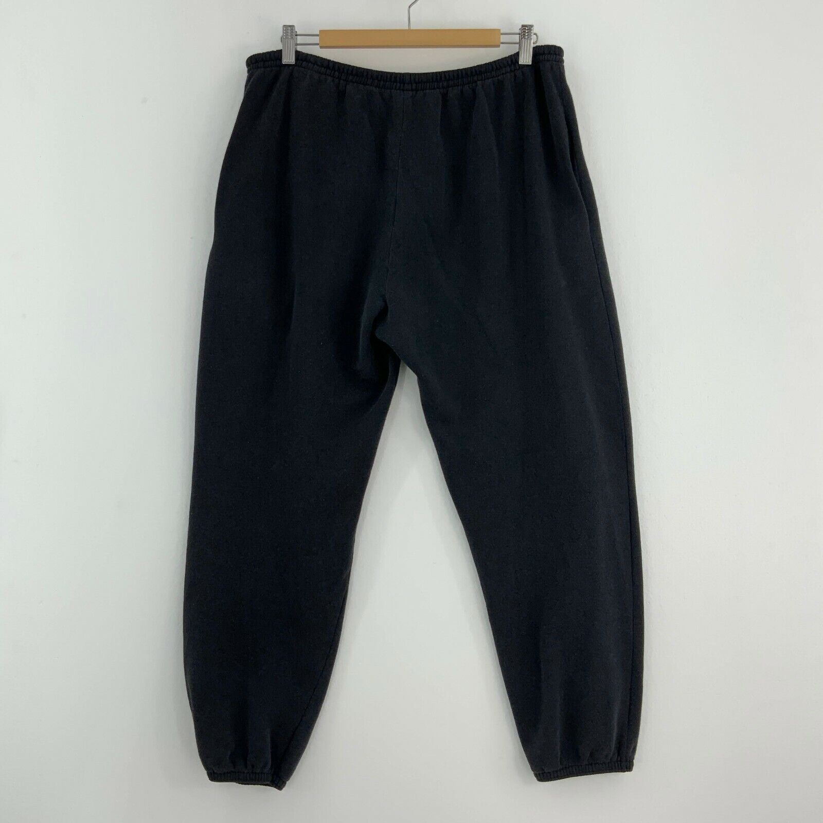 Wildlife Biker Sweatpant Activewear Black Fleece Lined Size XL 90s Eagles