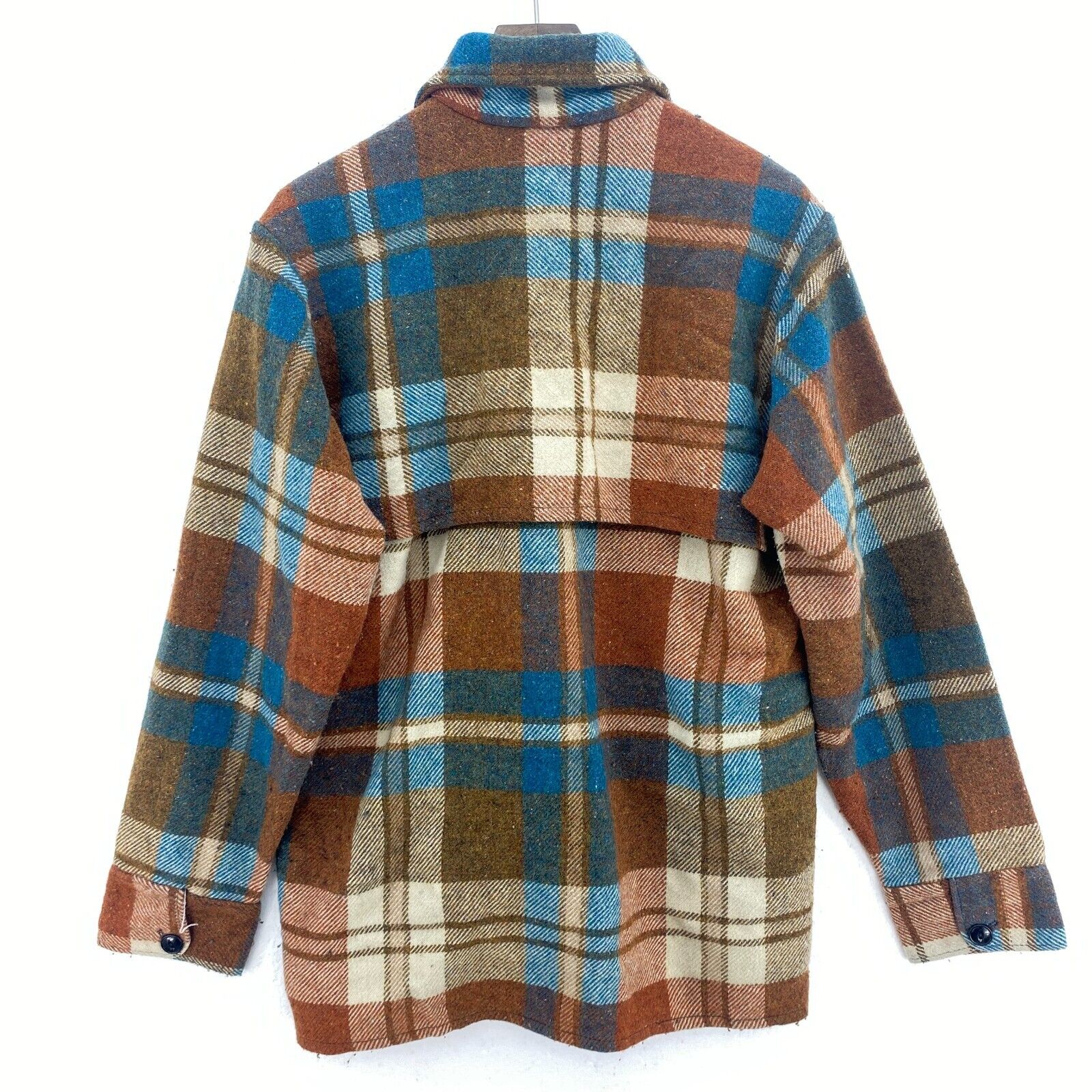 Regem Full Zip Checked Brown Shirt Jacket Size M