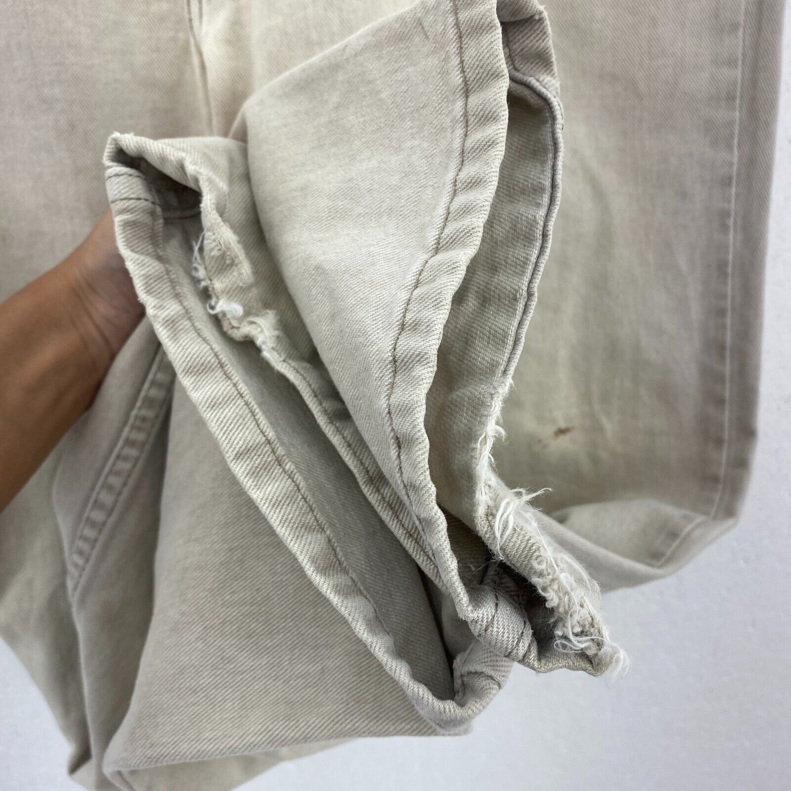 Levi Strauss Orange Tab Cream Jeans Size 35 x 30