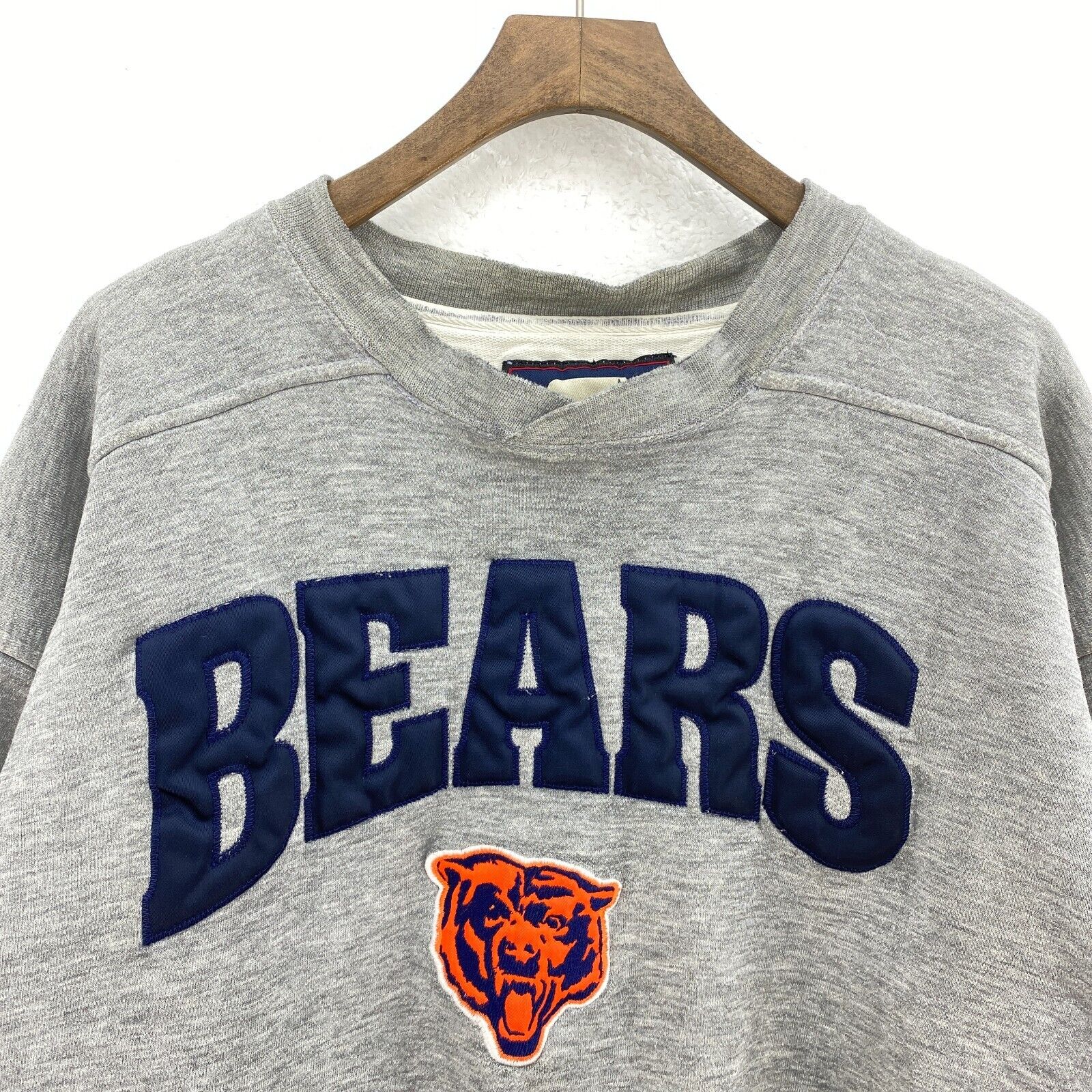 Starter Chicago Bears Logo Sweatshirt Size L Crewneck NFL Gray