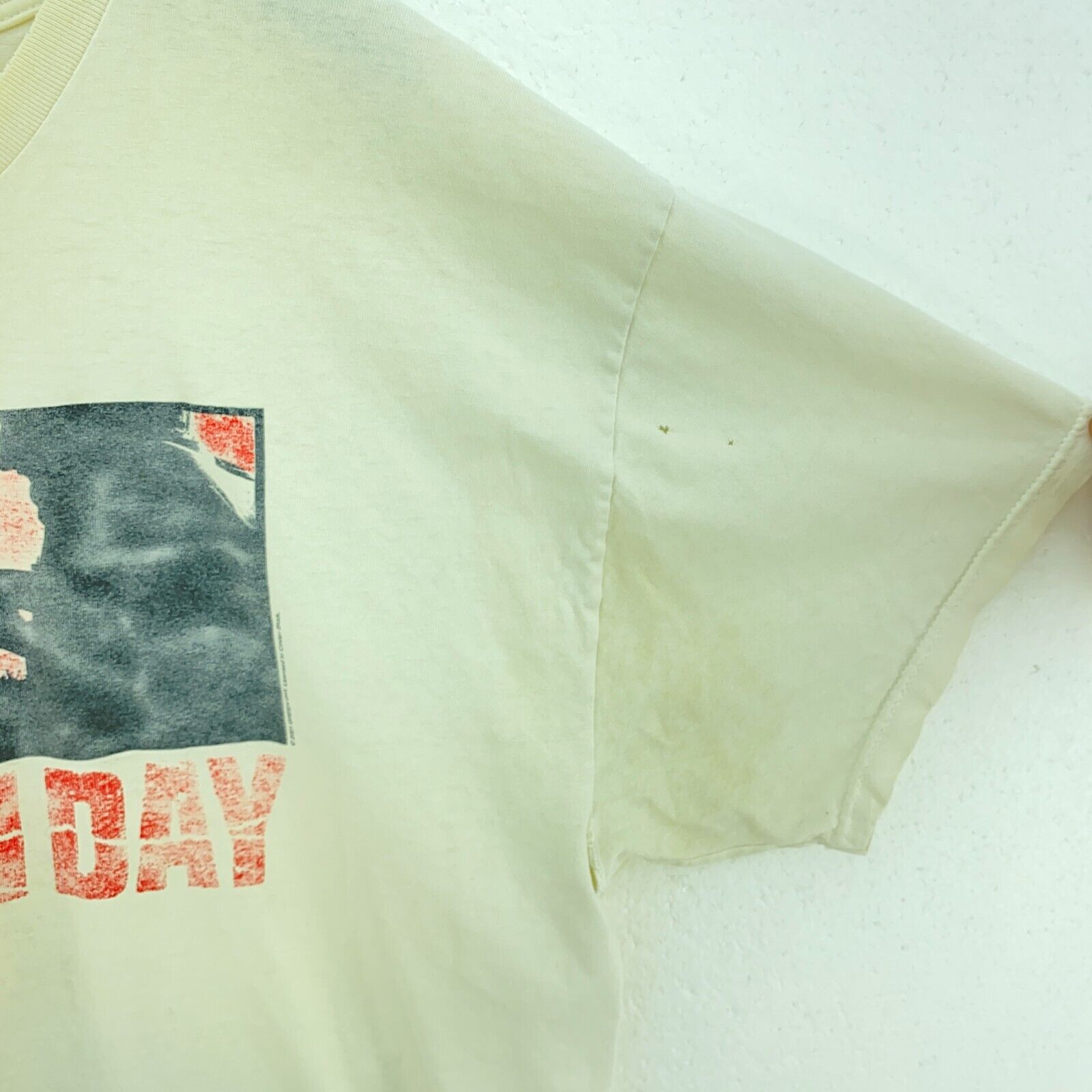 2001 Green Day Rock Band White T-shirt Size XL