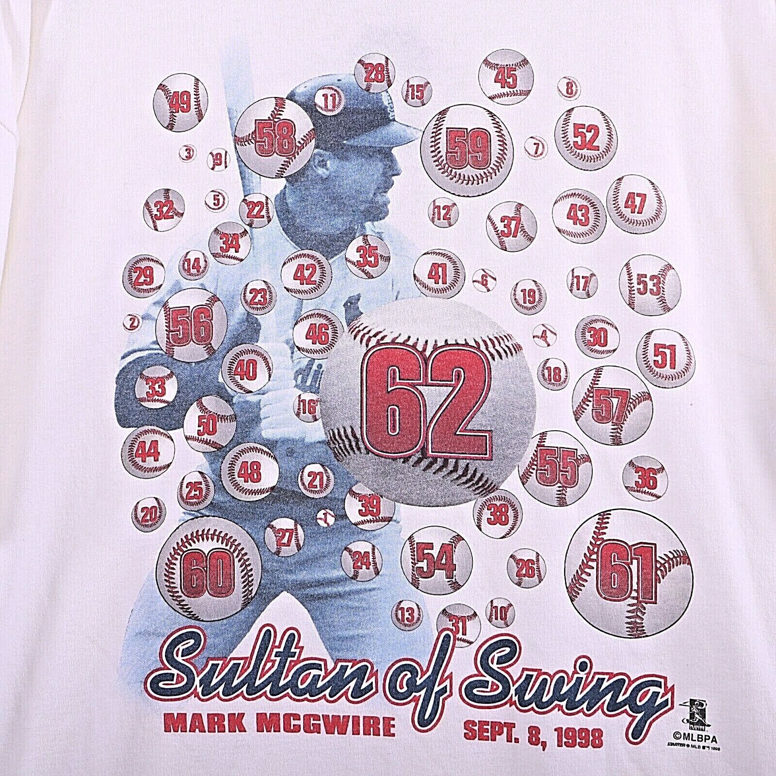 Mark McGwire Sultan Of Swing Oakland Athletics MLB Starter T-shirt Size XL 1998