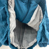 Nike Logo Swoosh Check Blue Hooded Jacket Size M Full Zip Up