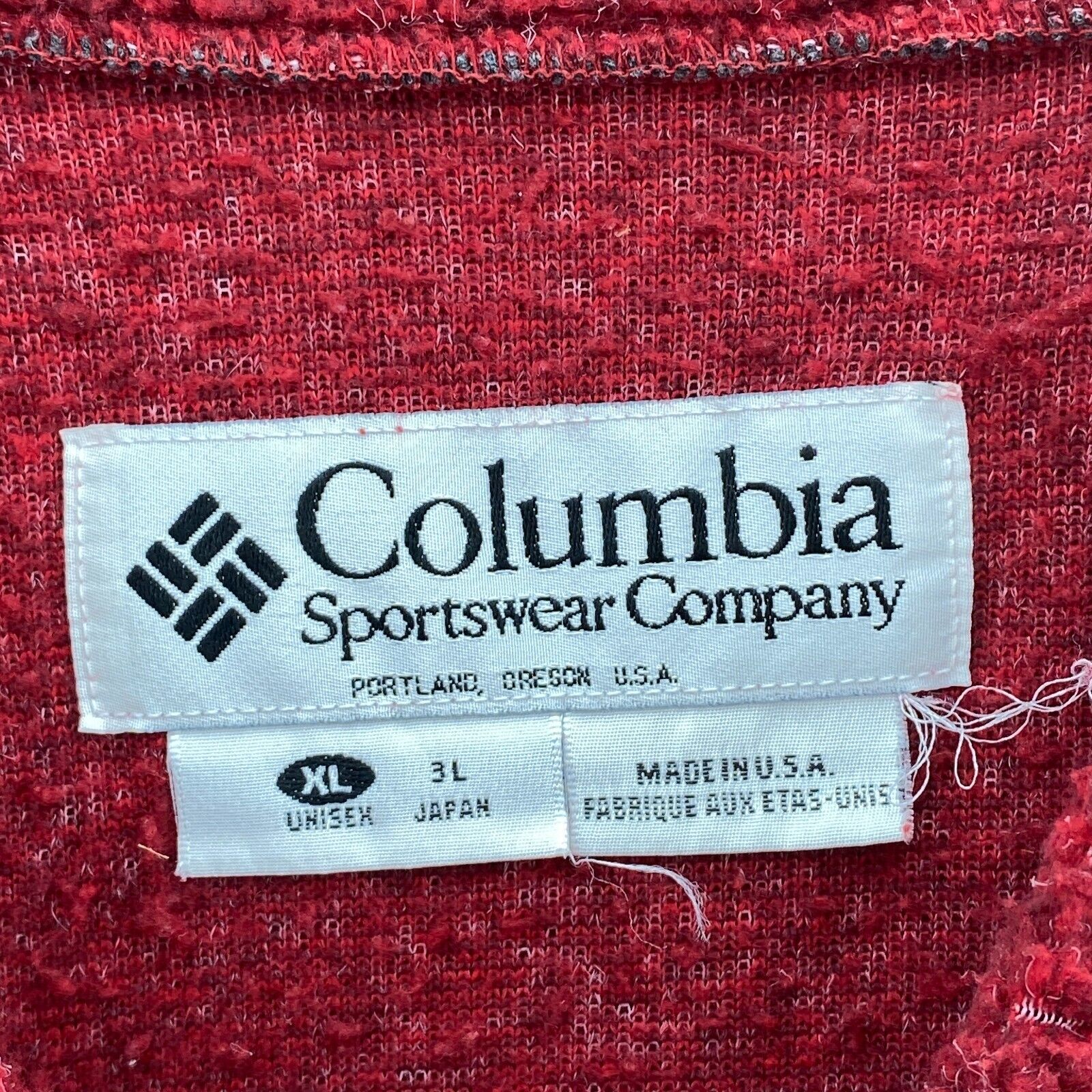 Columbia Fleece Pullover Sweatshirt Red Size XL Crewneck