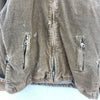 Harley Davidson Shear Lined Full Zip Corduroy Jacket Size M Brown