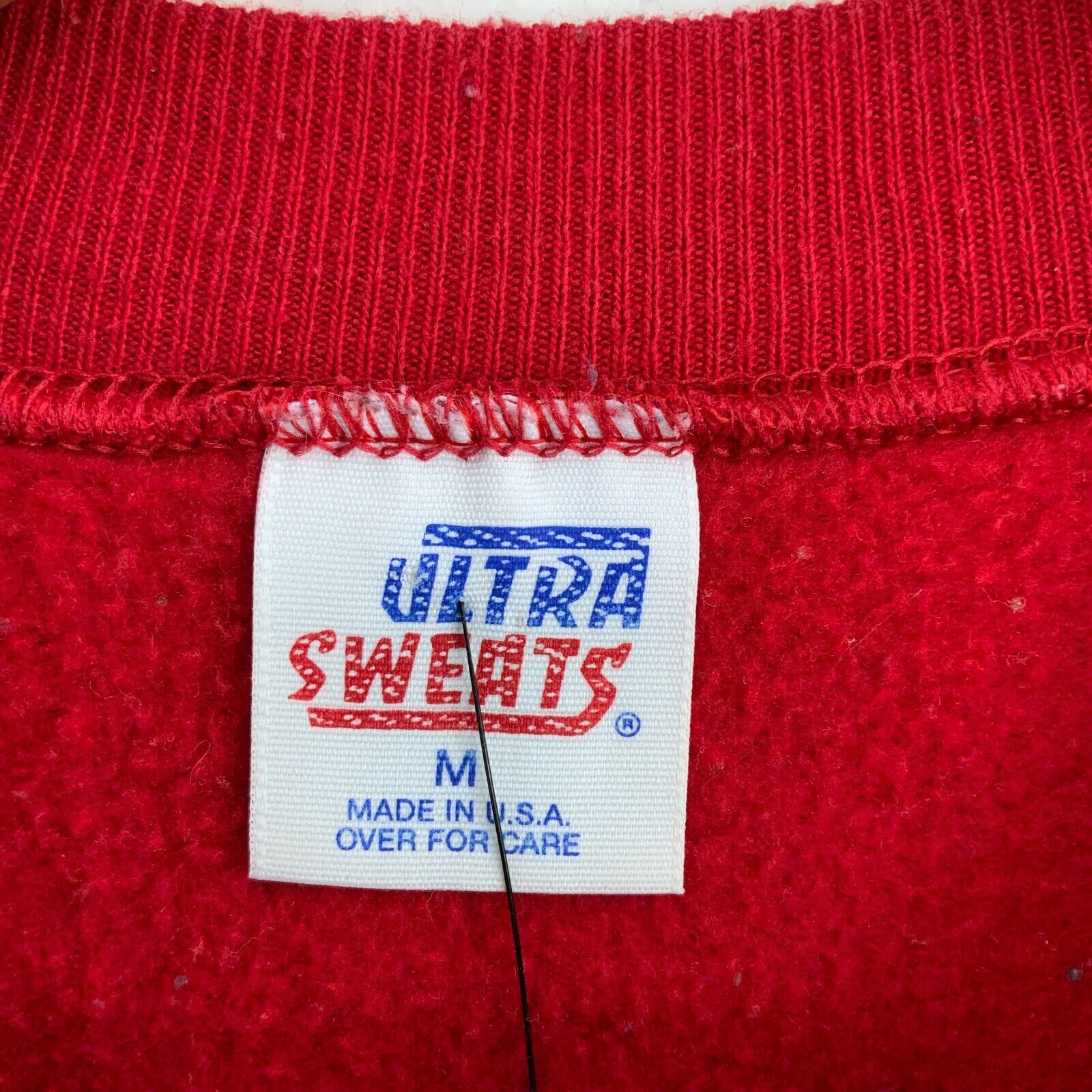 Christmas Snowflakes Red Sweatshirt Size M 90s