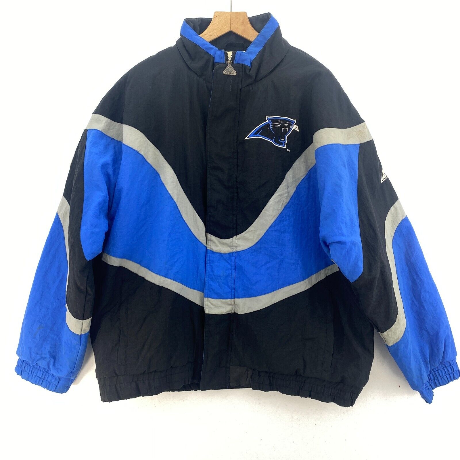 Carolina Panthers NFL Apex One Insulated Full Zip Blue Jacket Size L