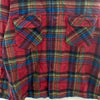 Vintage Pendleton Wool Checked Red Button Up Shirt Size XL Looped Collar